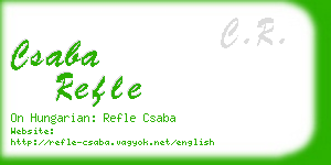 csaba refle business card